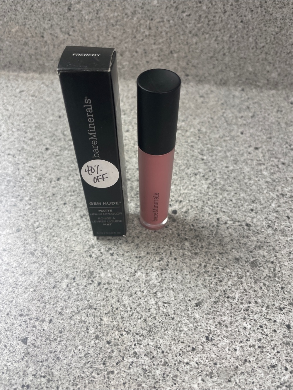 bareMinerals Gen Nude Matte Liquid Lipcolor — Soft Rose-  Frenemy color on box